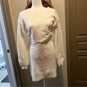 Womens Pink Lilly winter wrap dress.